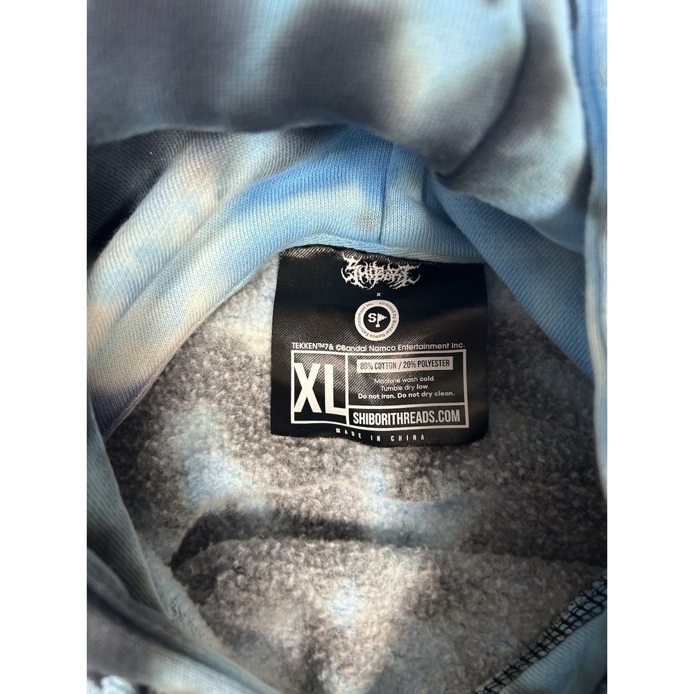 TEKKEN X Shibori Threads Hoodie Size XL Cut Sleeves - Picture 6 of 7